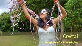  Presentation with brazil carnival - PPT theme enhanced with brazil clothing - woman dancing at brazilian carnival background and a tawny brown colored foreground