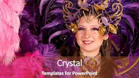  Presentation with brazil carnival - Cool new PPT layouts with brazil festival - beautiful carnival dancer amazing costume backdrop and a tawny brown colored foreground