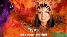  Presentation with carnival - Presentation enhanced with brazil festival - beautiful carnival dancer amazing costume background and a crimson colored foreground
