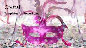  Presentation with brazil carnival - Presentation enhanced with brazil festival - carnival party time back mask background and a lemonade colored foreground