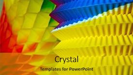  Presentation with crumpled paper various balls - Colorful slide deck enhanced with brazil festival - colored paper balloon backdrop and a gold colored foreground