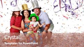  Presentation with counseling family therapy - PPT theme consisting of brazil festival - happy brazilian family at carnival background and a coral colored foreground