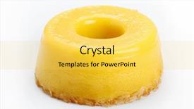  Presentation with dessert - Cool new presentation theme with brazil festival - quindim tasty dessert made backdrop and a yellow colored foreground