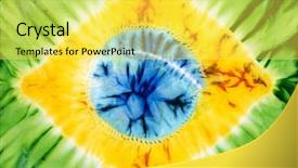 Presentation with indonesian flag - Beautiful slides featuring brazil flag abstract tie dyed backdrop and a yellow colored foreground
