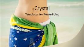  Presentation with brazil - Cool new theme with brazil football fan backdrop and a coral colored foreground