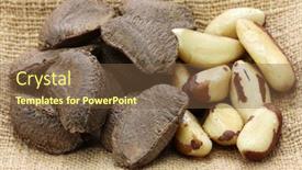  Presentation with brazil - Audience pleasing slide deck consisting of brazil-nut-in-shell backdrop and a tawny brown colored foreground