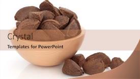  Presentation with brazil - PPT theme with brazil-nuts-in-a-beech background and a coral colored foreground