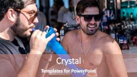  Presentation with cruise ship - Colorful theme enhanced with brazil usa - friends having fun at pub backdrop and a  colored foreground