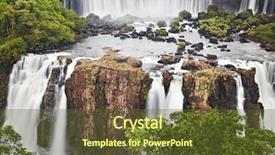  Presentation with waterfalls - Slide deck with brazilian and argentinian border background and a tawny brown colored foreground