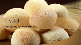  Presentation with starch - PPT theme having brazilian cheese bread pao de background and a yellow colored foreground