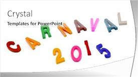  Presentation with white letters - Theme enhanced with brazilian colorful carnival 2015 text in capital letters on white background background and a white colored foreground