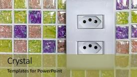  Presentation with outlet - Cool new slide deck with brazilian electricity outlet backdrop and a yellow colored foreground