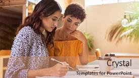  Presentation with high school students - Presentation design featuring brazilian friend the lesson background and a coral colored foreground