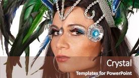  Presentation with orchestra dancer bank - Slides with brazilian music - carnival dancer background and a tawny brown colored foreground