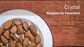  Presentation with enamel - Presentation theme with brazilian-nuts-on-a-white background and a tawny brown colored foreground