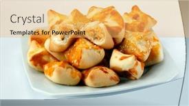  Presentation with snack - Cool new presentation with brazilian-snack-arabic-esfiha backdrop and a yellow colored foreground