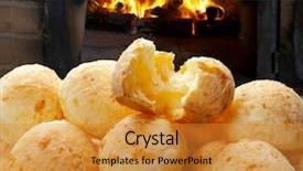  Presentation with snack time chip cracker crisps - Audience pleasing PPT layouts consisting of brazilian snack cheese bread pao backdrop and a  colored foreground