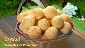  Presentation with jesus body bread and wine - Slide deck featuring brazilian snack cheese bread pao background and a  colored foreground