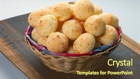  Presentation with holy spirit confirmation communion bread - PPT theme consisting of brazilian snack cheese bread pao background and a tawny brown colored foreground