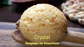  Presentation with holy spirit confirmation communion bread - Presentation design featuring brazilian-snack-cheese-bread-pao background and a tawny brown colored foreground
