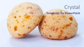  Presentation with unleavened bread wine - Slide set having brazilian-snack-cheese-bread-pao background and a sky blue colored foreground