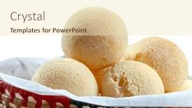  Presentation with snack - Theme enhanced with brazilian-snack-traditional-cheese-bread background and a lemonade colored foreground