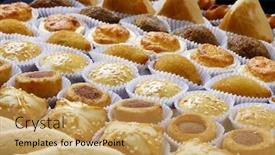  Presentation with online snack - Colorful PPT layouts enhanced with brazilian-snack backdrop and a yellow colored foreground