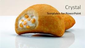  Presentation with snacks - Presentation enhanced with brazilian snacks fried background and a yellow colored foreground