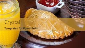  Presentation with whole wheat flour - Presentation theme consisting of brazilian-snacks-roasted-pastel background and a gold colored foreground