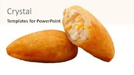  Presentation with pastel - Presentation with brazilian-snacks-traditional-snacks background and a blonde colored foreground