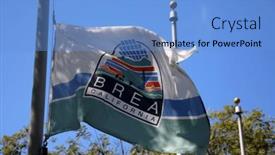  Presentation with school shooting - PPT theme with brea-california-city-flag background and a light blue colored foreground