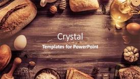  Presentation with bakery - Amazing presentation design having bread and bakery products on wood background backdrop and a violet colored foreground