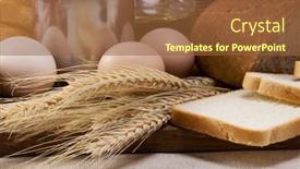  Presentation with bakery - Audience pleasing PPT theme consisting of bread-and-bakery-products backdrop and a tawny brown colored foreground