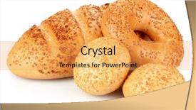  Presentation with seeds - Slides having bread and buns with sesame background and a  colored foreground