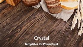  Presentation with gluten free bread on wooden - Colorful theme enhanced with bread assortment on a wooden backdrop and a tawny brown colored foreground