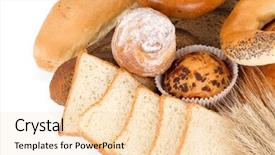  Presentation with bagel - Presentation with bread bun bagel and spike isolated on white background background and a lemonade colored foreground