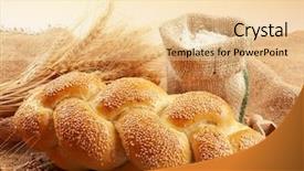  Presentation with bread - PPT layouts consisting of bread composition background and a lemonade colored foreground