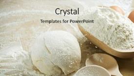  Presentation with pizza pasta dough for bread - PPT layouts with bread cooking baking dough background and a lemonade colored foreground