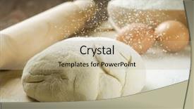  Presentation with dough - Theme consisting of bread cooking dough background and a coral colored foreground