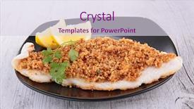  Presentation with fish - Cool new presentation theme with bread crumbs - fish and crumb backdrop and a sky blue colored foreground