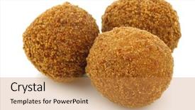  Presentation with dutch bank - Slides consisting of bread crumbs - real traditional dutch snack called background and a  colored foreground