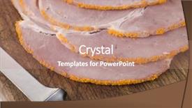  Presentation with ham radio - Cool new presentation theme with bread crumbs - slices of boiled breadcrumbed ham backdrop and a  colored foreground