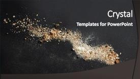  Presentation with flour - Presentation design featuring bread crumbs - sprinkled flour over background background and a dark gray colored foreground