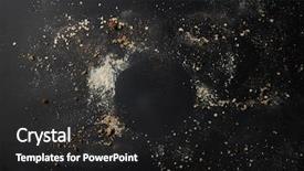  Presentation with flour - Theme having bread crumbs - sprinkled flour over background background and a dark gray colored foreground