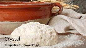  Presentation with dust - Beautiful slides featuring bread dough with rustic bowl backdrop and a lemonade colored foreground