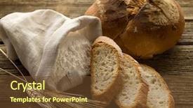  Presentation with ear - Amazing slides having boulanger - bread ear and flour backdrop and a tawny brown colored foreground
