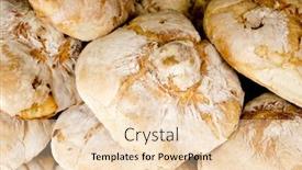  Presentation with mediterranean food - PPT theme with  background and a  colored foreground