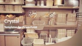  Presentation with pizza delivery - Amazing theme having bread in baskets pizza delivery backdrop and a coral colored foreground