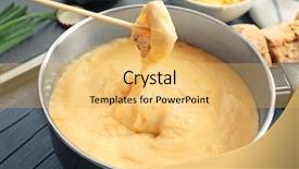  Presentation with cheese - Cool new PPT theme with bread in beer cheese backdrop and a yellow colored foreground