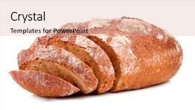  Presentation with bread life - Cool new PPT theme with bread isolated on white backdrop and a lemonade colored foreground